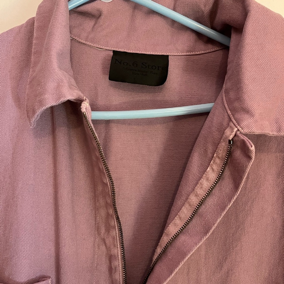 No. 6 Store Dusty Rose Zipper Jumpsuit - Picture 3 of 9